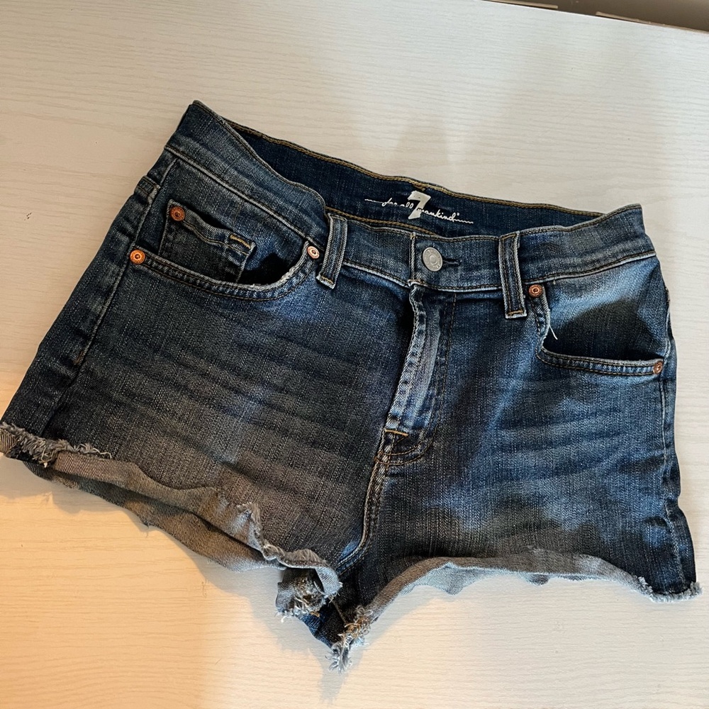 7 for all mankind 26 denim shorts